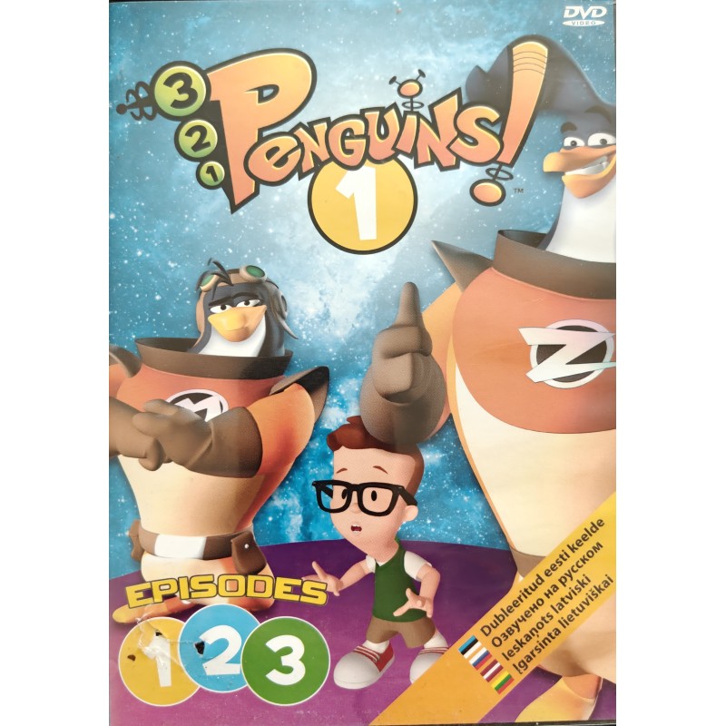 DVD 3-2-1 Penguins! Episoodid 1-3 (eesti keeles)