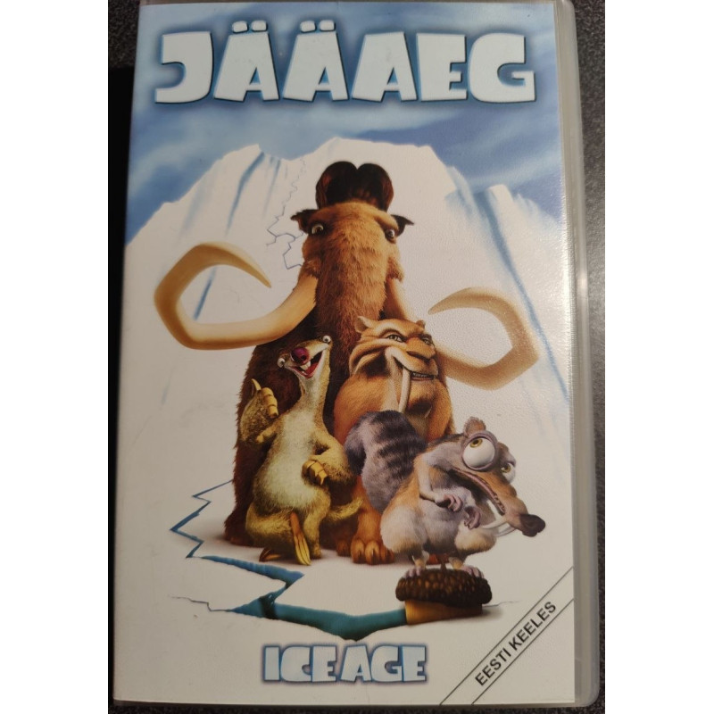 VHS videotagasiside / film "Jääaeg" (eesti keeles)