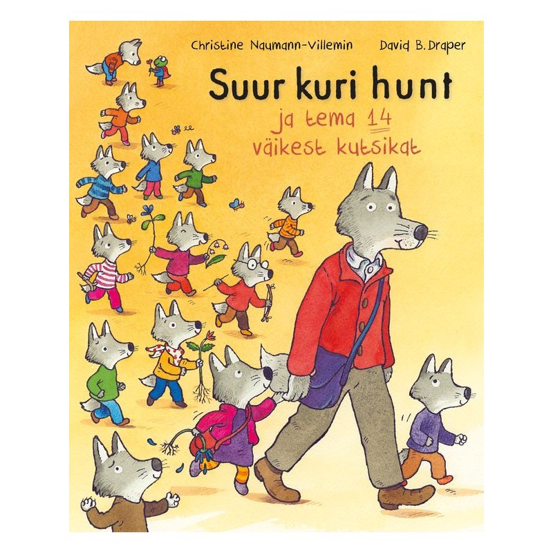 Suur kuri hunt ja tema 14 väikest kutsikat. Christine Naumann-Villemin