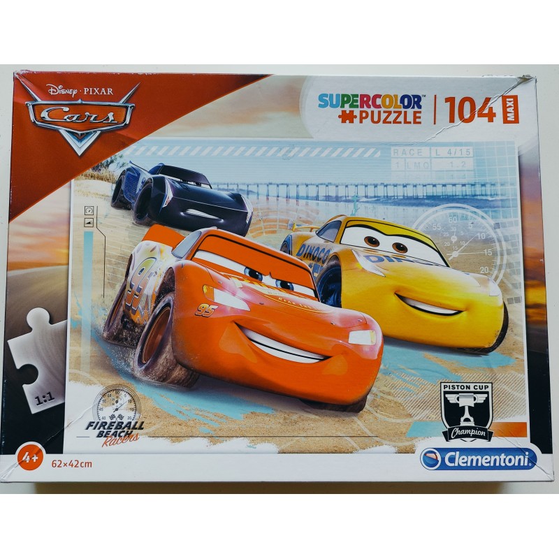 Disney autod - 104 tk - supervärviline pusle
