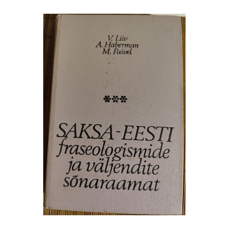 Saksa-eesti fraseologismide ja väljendite sõnaramaat